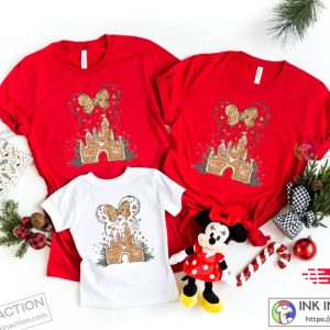 Gingerbread Walt Disney Castle Christmas Shirt 3