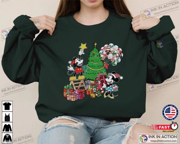 Disney Mickey Balloon Christmas Shirt, Disney Mickey Minnie Christmas Shirt, Mickey And Friends Christmas Shirt