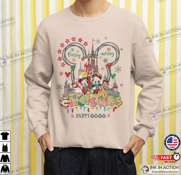 Disney Mickey Mouse Ears Christmas Shirt, Mickey Very Merry Christmas Party 2022 Shirt