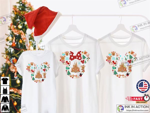 Disney Minnie Mouse Ginger Bread Christmas Shirt