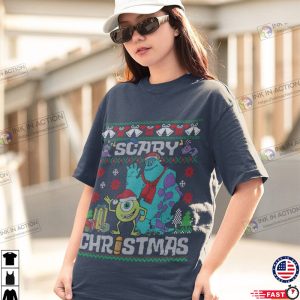 Disney Pixar Monsters Inc Ugly Christmas Sweater, Monsters University Christmas Shirt
