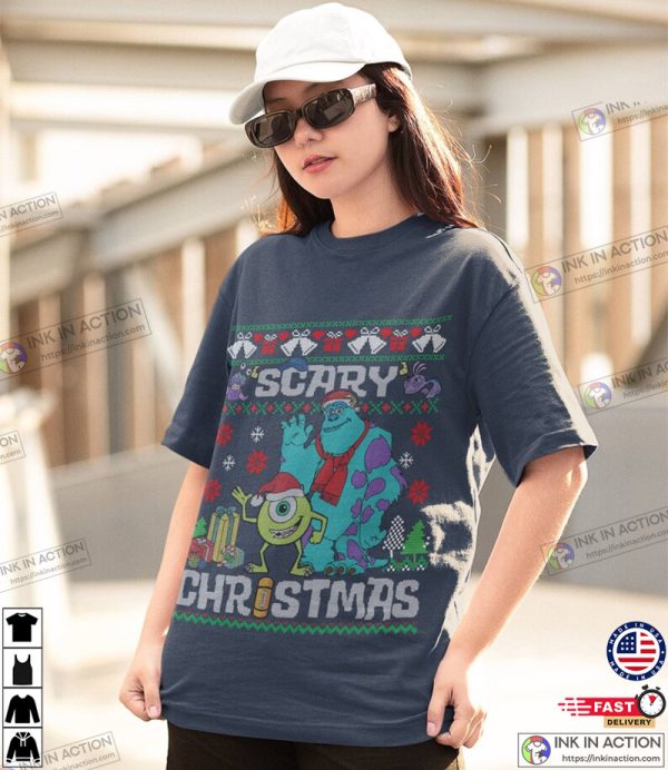 Disney Pixar Monsters Inc Ugly Christmas Sweater, Monsters University Christmas Shirt