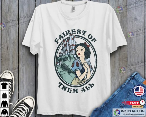 Disney Snow White Fairest Of Them All Vintage Portrait T-Shirt