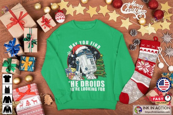 Disney Star Wars R2D2 Christmas Lights R2-D2 Star Wars Shirt