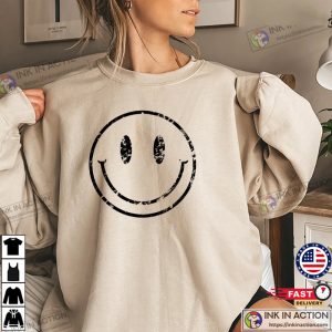 Distressed Smile Face Sweatshirt Smile Face Sweatshirt 3