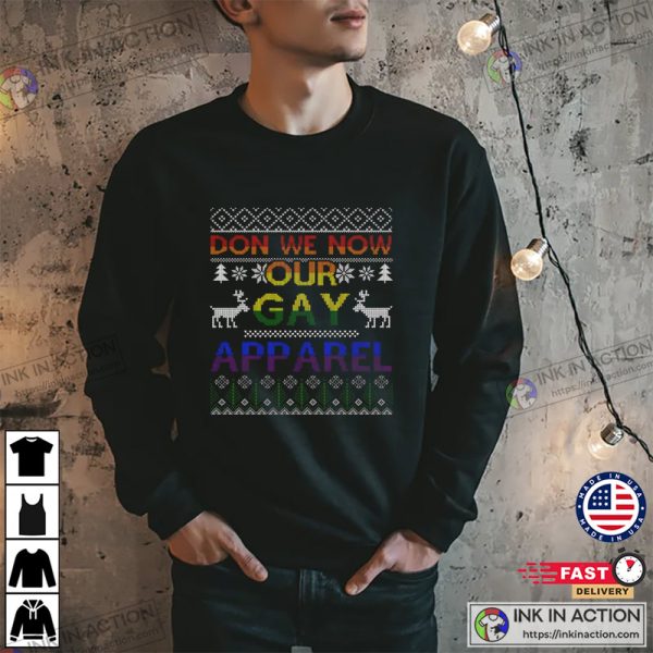 Don We Now Our Gay Apparel LGBT Christmas Shirt