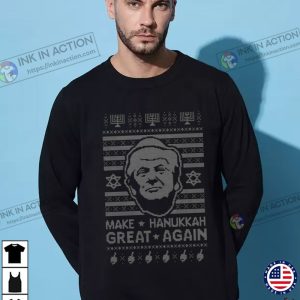 Donald Trump Make Hanukkah Great Again Ugly Holiday Sweater 3