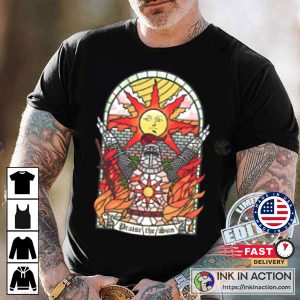 Elden Ring Shirt Dark Soul Praise The Sun Cotton Unisex Shirts 1