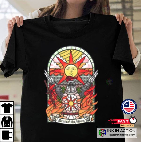 Elden Ring Shirt Dark Soul Praise The Sun Cotton Unisex Shirts