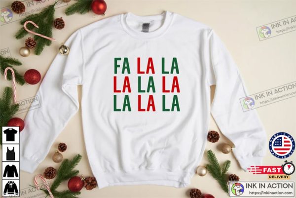 Fa La La La La Red & Green Christmas Holiday Shirt