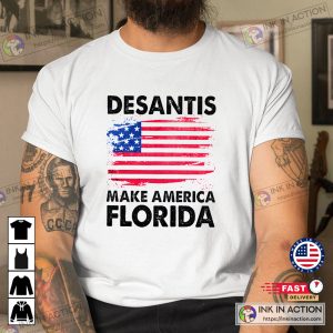 Fashion Tshirt Vintage Trump DeSantis 2024 Election Make America Florida Gift Shirt 1
