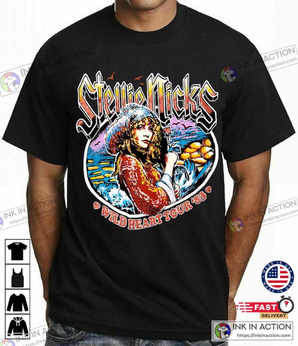 Fleetwood Mac 1983 Wild Heart Tour Hot Stevie Nicks T-shirt