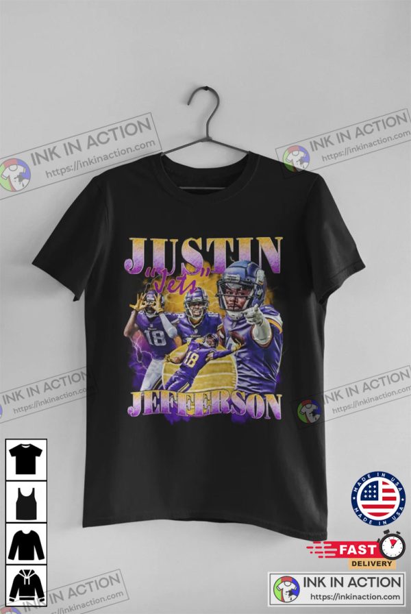 Justin Jefferson Vintage Bootleg 90s Retro Shirt
