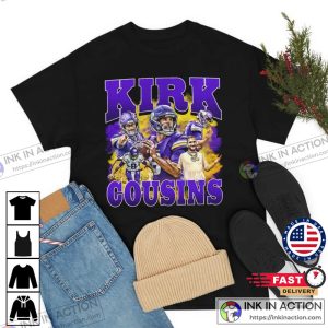 Football Kirk Cousins Tshirt Minnesota Vikings Captain Kirk Bootleg 90s Retro Shirt 1