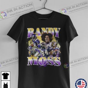 Football RANDY MOSS Tshirt Minnesota Vikings Bootleg 90s Retro Shirt 1