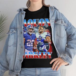 Football SAQUON BARKLEY Vintage Tshirt Bootleg 90s Retro Shirt New York Giants 3