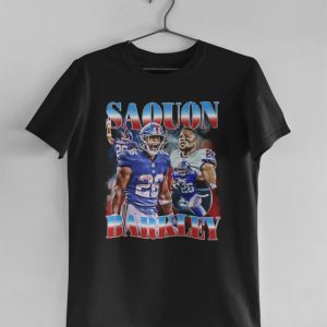 Football SAQUON BARKLEY Vintage Tshirt Bootleg 90s Retro Shirt New York Giants 4
