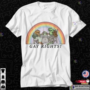 Frog Toad Say Gay Rights LGBT Pride Proud T Shirt Gift For Womens Mens Unisex Top Adult Tee 2