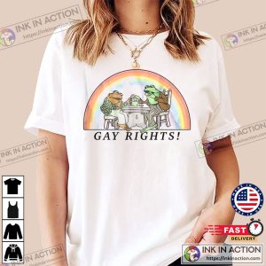 Frog Toad Say Gay Rights LGBT Pride Proud T Shirt Gift For Womens Mens Unisex Top Adult Tee 4