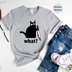 Funny Black Cat Shirt Cat What Sweater Gifts Funny Cat Gift Cat Lover Shirt Murderous Cat Tee 4