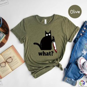 Funny Black Cat Shirt Cat What Sweater Gifts Funny Cat Gift Cat Lover Shirt Murderous Cat Tee 6