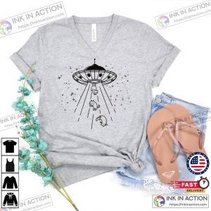 Funny UFO Cute Cat Lover Shirt 4