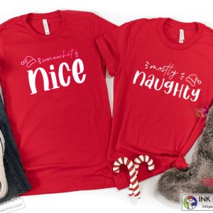 Funny Christmas Couples Shirts Best Friend Christmas Shirts Somewhat Nice Shirt Mostly Naughty Shirt 3