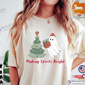 Funny Christmas Shirt, Merry Christmas Shirt, Women’s Christmas Shirt, Cute ghost Christmas Tee