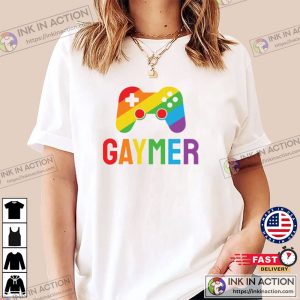 Gaymer T shirt Gay Pride Shirts Funny LGBTQ Shirt Gay Gift Gamer Shirt 1