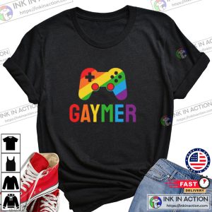 Gaymer T shirt Gay Pride Shirts Funny LGBTQ Shirt Gay Gift Gamer Shirt 2