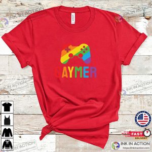 Gaymer T shirt Gay Pride Shirts Funny LGBTQ Shirt Gay Gift Gamer Shirt 3