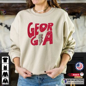 Georgia Fall Football Game Day Cozy Gildan Crewneck Sweatshirt 3