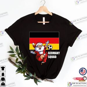Germany Flag Shirt Christmas Footballer Santa T-shirt Soccer Game Day Shirts