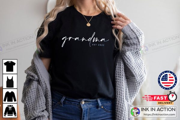 Grandma Established T-shirt Mother’s Day Gift Minimalist Grandma Shirt