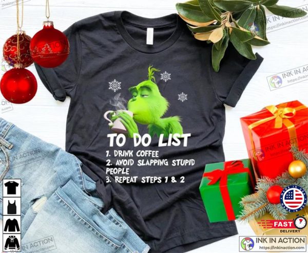 Grinch To Do List Christmas T-shirts