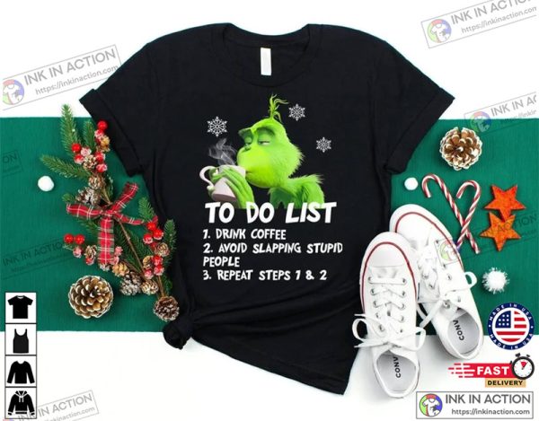 Grinch To Do List Christmas T-shirts