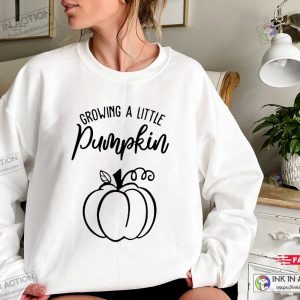 Growing a Little Pumpkin Maternity Sweatshirt Fall Pregnancy Announcement Pregnant Sweatshirt 2