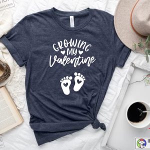 Growing my Valentine Valentines Day Pregnancy Announcement Shirt 3