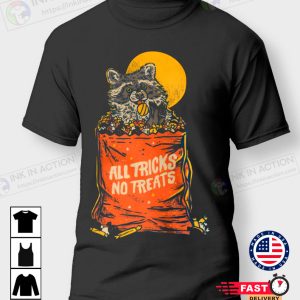 Halloween All Tricks No Treats Raccoon Halloween Pullover Sweatshirt 4