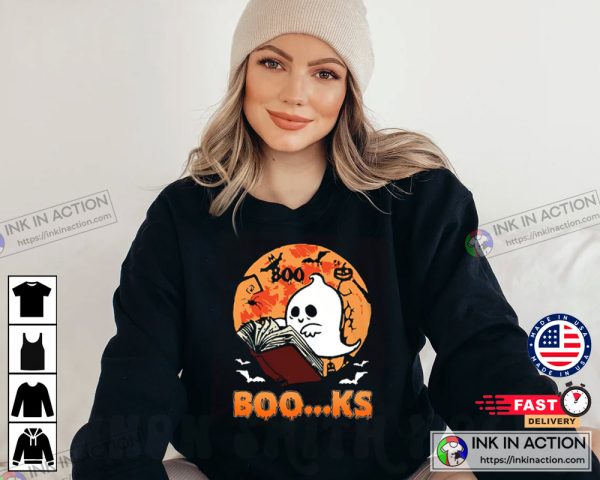 Halloween Boo Read Books Funny Halloween Sweatshirt
