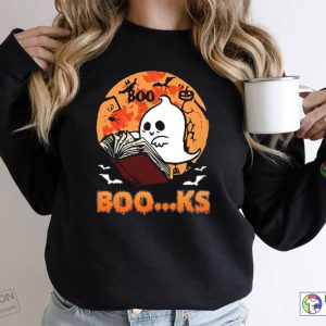 Halloween Boo Read Books Funny Teacher Halloween Sweatshirt Books Halloween Reading Sweatshirt 4