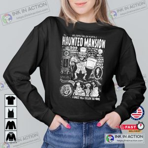 Halloween the haunted mansion ghosts Retro Sweatshirt Halloween Shirt Crewneck Sweatshirt