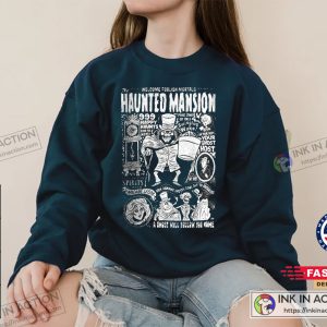 Halloween the haunted mansion ghosts Retro Sweatshirt Halloween Shirt Crewneck Sweatshirt 4