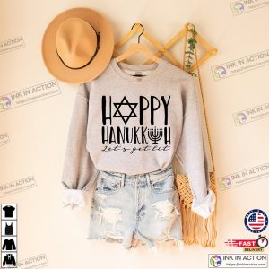 Happy Hanukkah Hoodies Hanukkah Sweatshirt Jewish Holiday Gift Hanukkah Long Sleeves Happy Hanukkah T shirt 3