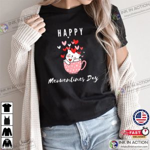 Happy Meowentines Day Cute Cat Valentines Day Tshirt 3