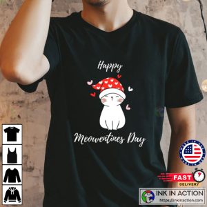 Happy Meowentines day funny Cat Valentines Day Tshirt 2