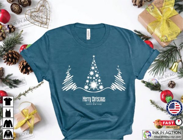 Happy New Year Shirt, Merry Christmas Shirt, Christmas Shirt, Christmas Party Tee