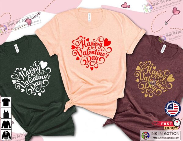 Happy Valentine’s Day Matching Couple Shirt