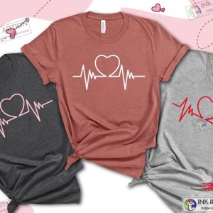 Heart Beat Valentines Day Shirt Heart Beat Shirt Valentines Shirt Couple Matching Tee 1