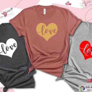 Heart Love Valentines Day Couple Matching Shirt